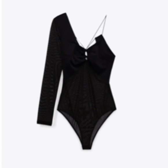 Zara ASYMMETRICAL BODYSUIT - Picture 4 of 13